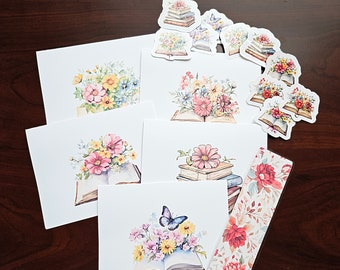 Note Card Gift Set, Blank Cards, Bookmark, Stickers, Mother's Day Gift for Mom