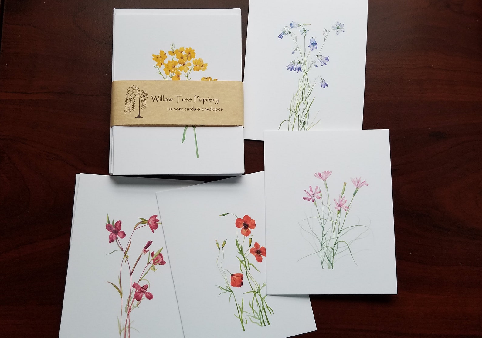 Wildflower Note Cards Stationery Get Well Gift for Friend Etsy
