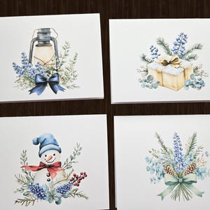 Winter Note Cards, Assorted Blank Cards, Stocking Stuffer - Etsy
