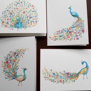 Note Cards, Peacock, Blank Cards, Thank You Gift for Neighbor
