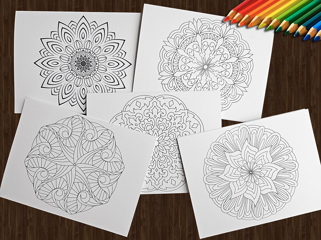 10 Coloring Note Cards, Adult Coloring, Pen Pal Notes - Etsy