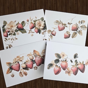Strawberry Note Card Set: Blank Cards, Small Gift