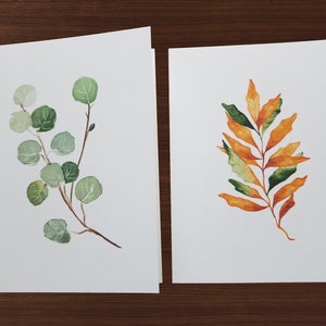 Assorted Botanical Note Cards, Watercolor Cards, Blank Cards, Small Gift for Friend image 3