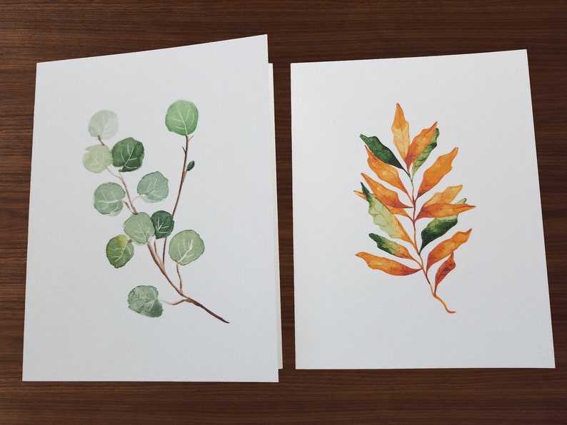 Assorted Botanical Note Cards, Watercolor Cards, Blank Cards, Small Gift for Friend image 3