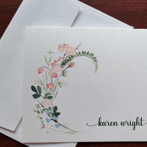 12 Personalized Note Cards, Blank Cards, New Home Gift for Friend