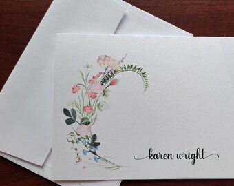 12 Personalized Note Cards, Blank Cards, New Home Gift for Friend