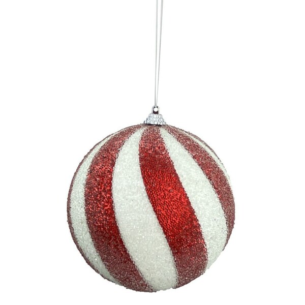 Red and white ball ornament