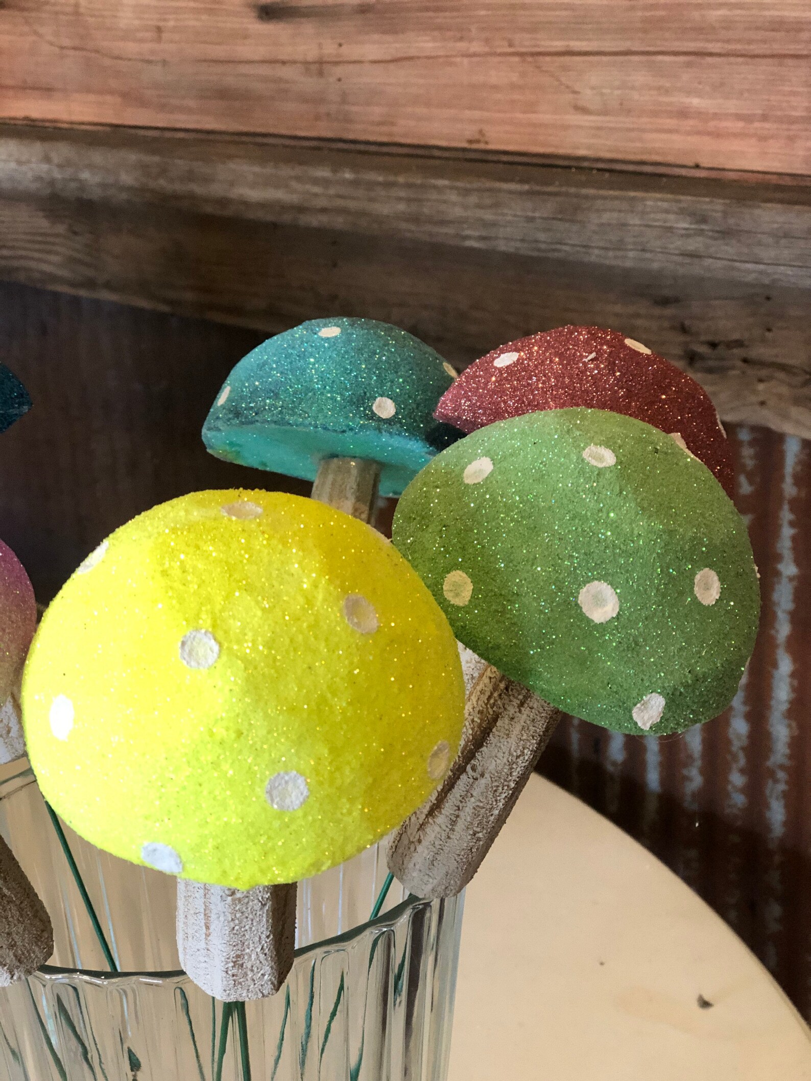 Mushroom Picks Mushroom Floral Picks Mushroom Wreath Etsy