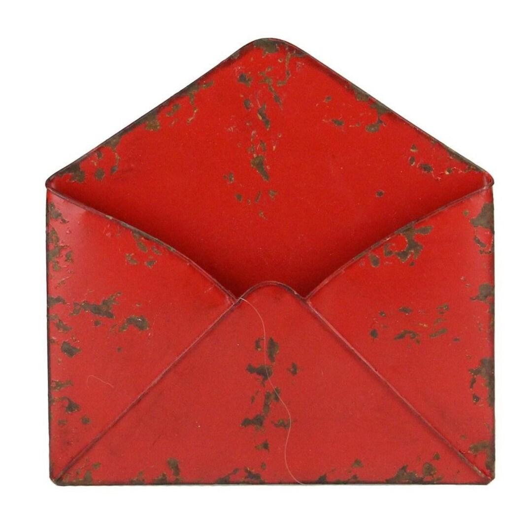 Metal Christmas Wall Pocket,12 Metal Wall Envelope, Christmas Wall
