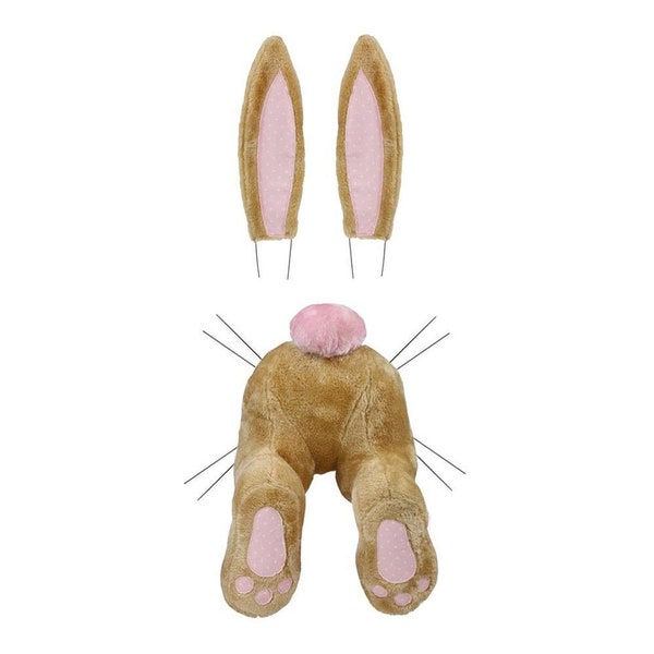 Bunny Decor Kit: Tan 25", Tan Bunny Easter Wreath Decor Kit, Bunny Bottom Wreath Embellishment, Bunny Wreath Kit