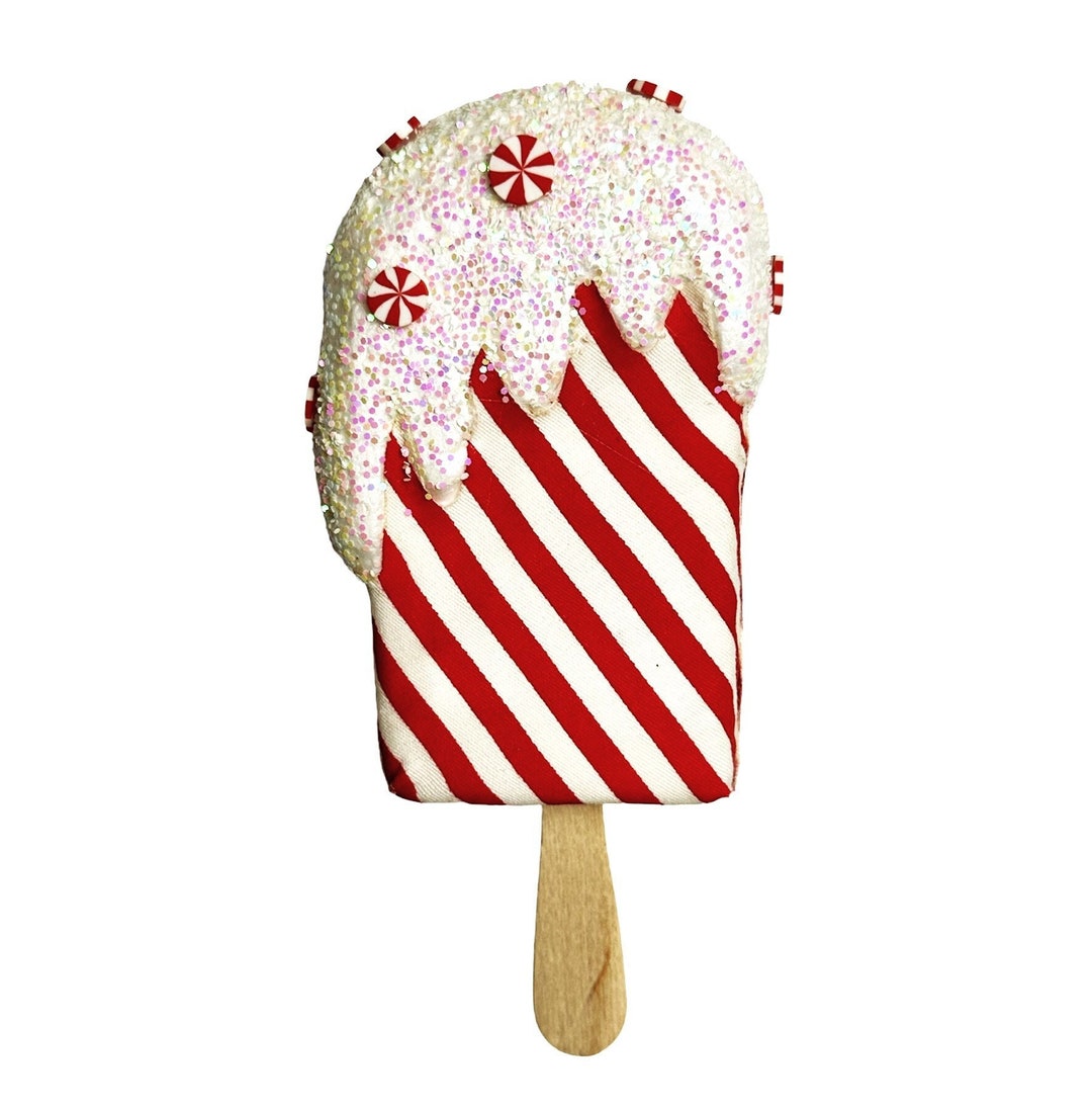 Peppermint Ice Cream Bar Ornament 6, Christmas Wreath Embellishment