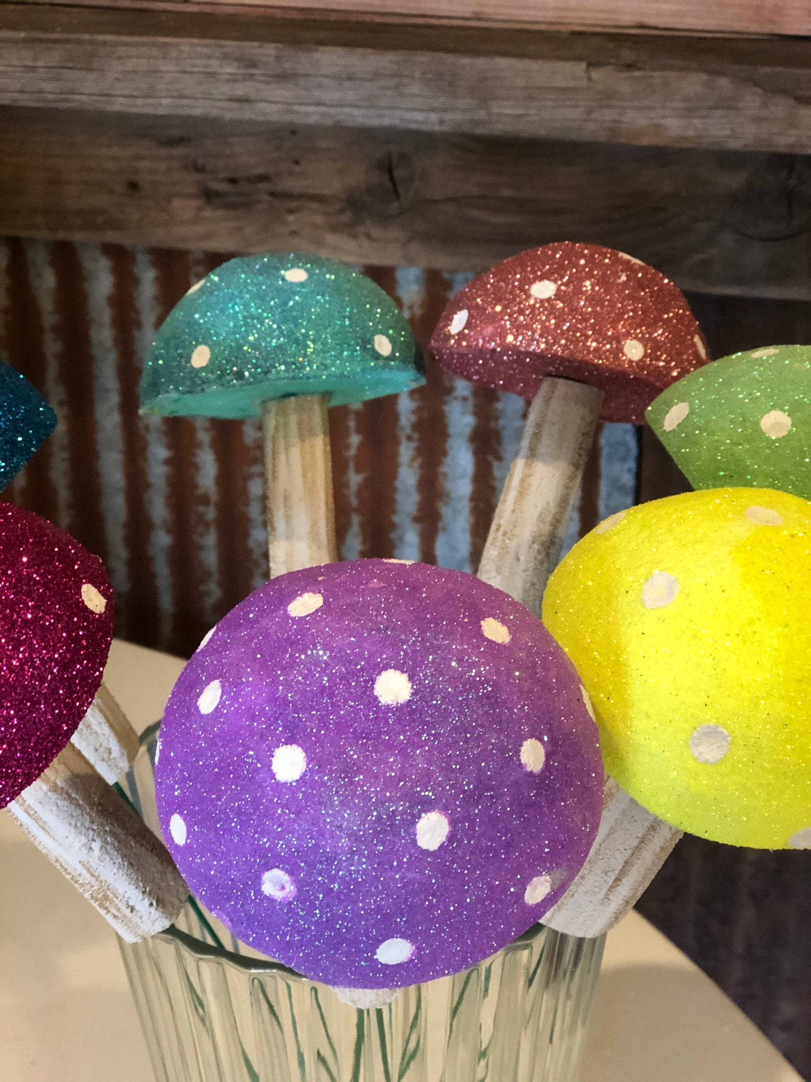 Mushroom Picks Mushroom Floral Picks Mushroom Wreath Etsy