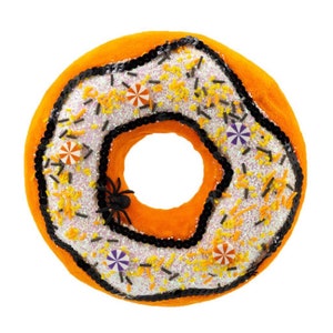 Large Sprinkle Donuts, Halloween Donut Ornament, Donut Ornament, Doughnut Halloween Embellishment, Halloween Wreath Attachment