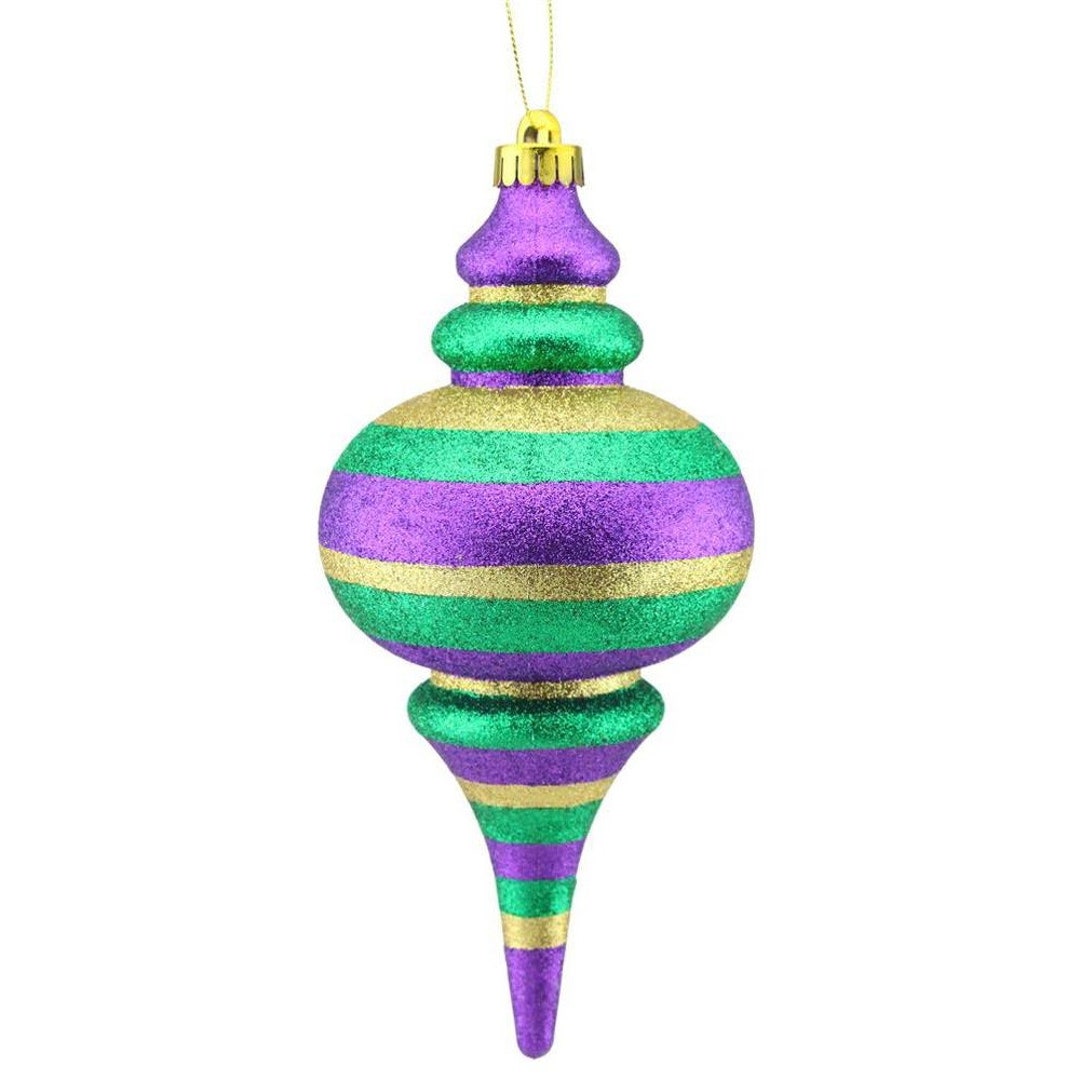 purple mardi gras ornaments