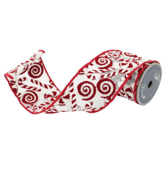 Farrisilk Hugs N Kisses Valentine Ribbon, Valentine XOXO Ribbon, Red and  White XOXO Ribbon, 2.5” Width Ribbon, Valentine Ribbon