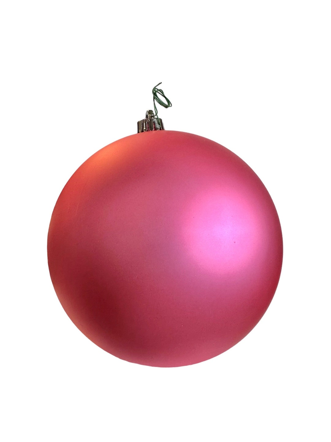 Hot Pink Matte Ball Ornament 8 Dia. Pink Christmas Etsy