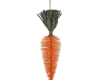 Basket Weave Easter Carrot: Orange or Cream, 19.25", Wicker Carrot Ornament, Cream or Orange Basket Weave Carrot , Easter Carrot, MT25659