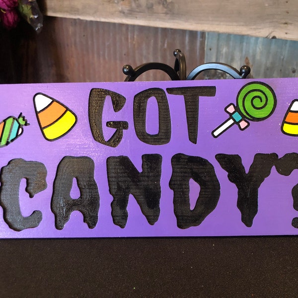 Halloween Sign, Got Candy Sign, Halloween Wreath Attachment