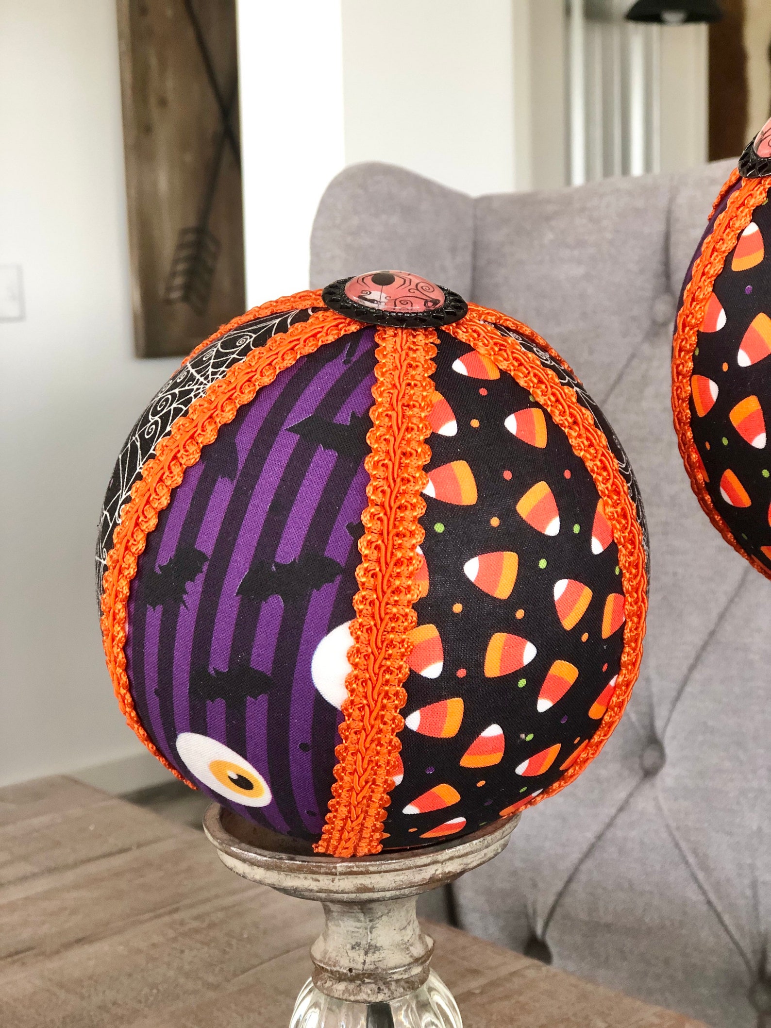 Halloween Wreath Attachment Halloween Ball Ornament Etsy