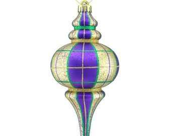 Mardi Gras Finial Ornament 10, Striped Wreath Attachment, Mardi Gras  Striped Finial Ornament, Mardi Gras Ornament