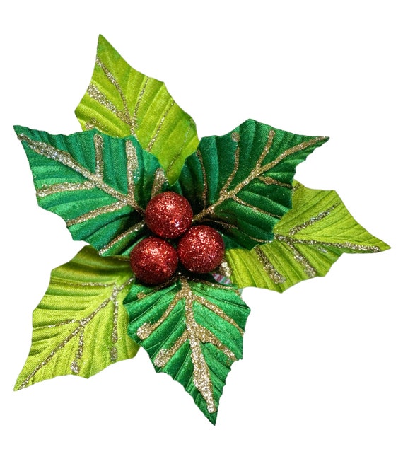 Holly Glitter Berry Pick 10, Christmas Wreath Embellishment, Christmas Holly  Spray, Christmas Pick, Holly Berry Spray 