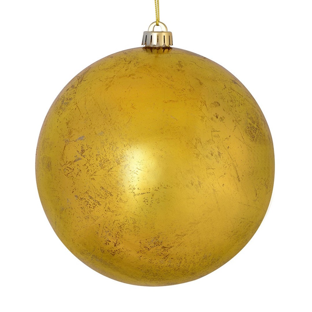 6 Gold Foil Finish Ball, Gold Christmas Ornament, Gold Foil Christmas