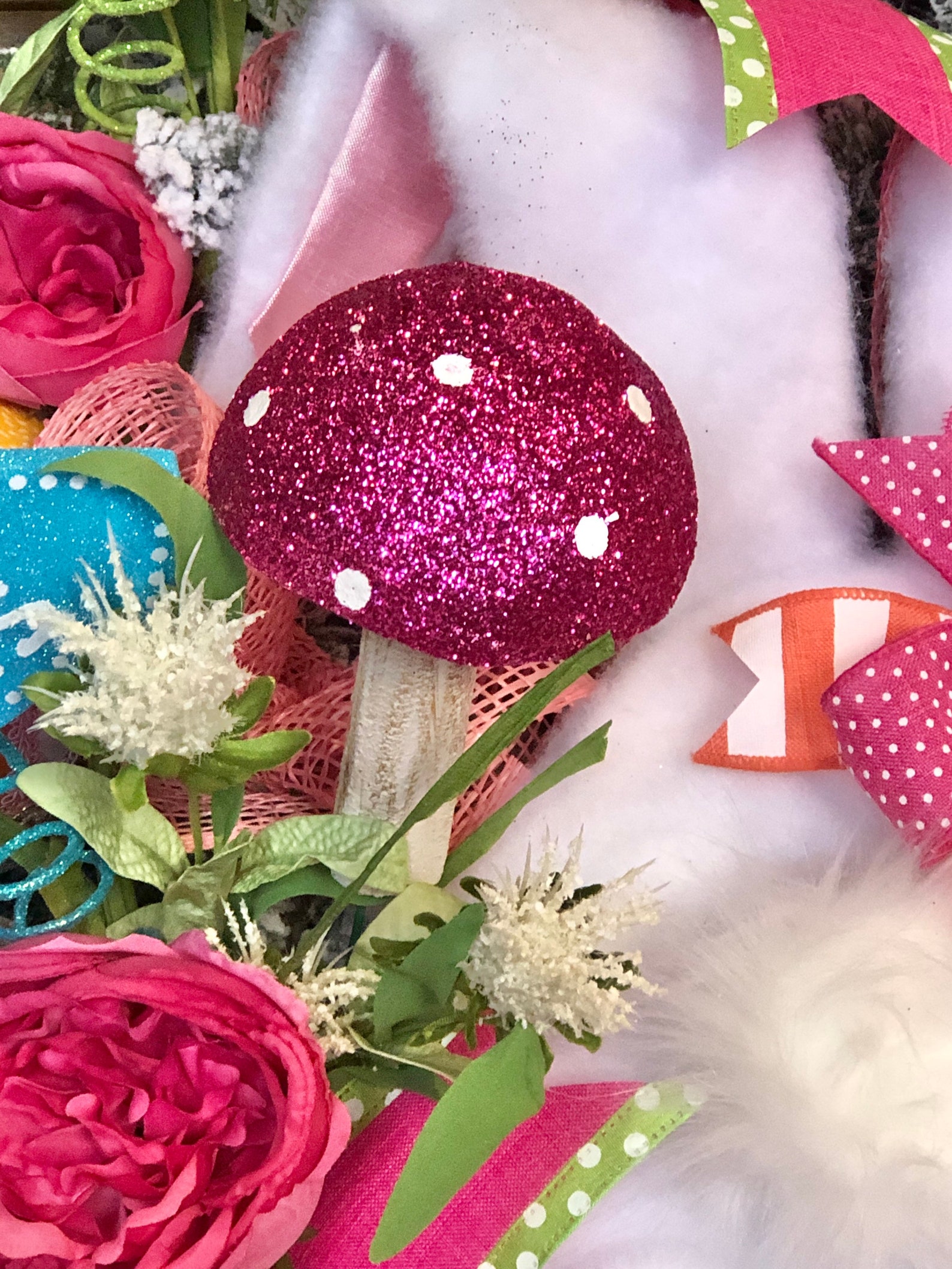 Mushroom Picks Mushroom Floral Picks Mushroom Wreath Etsy