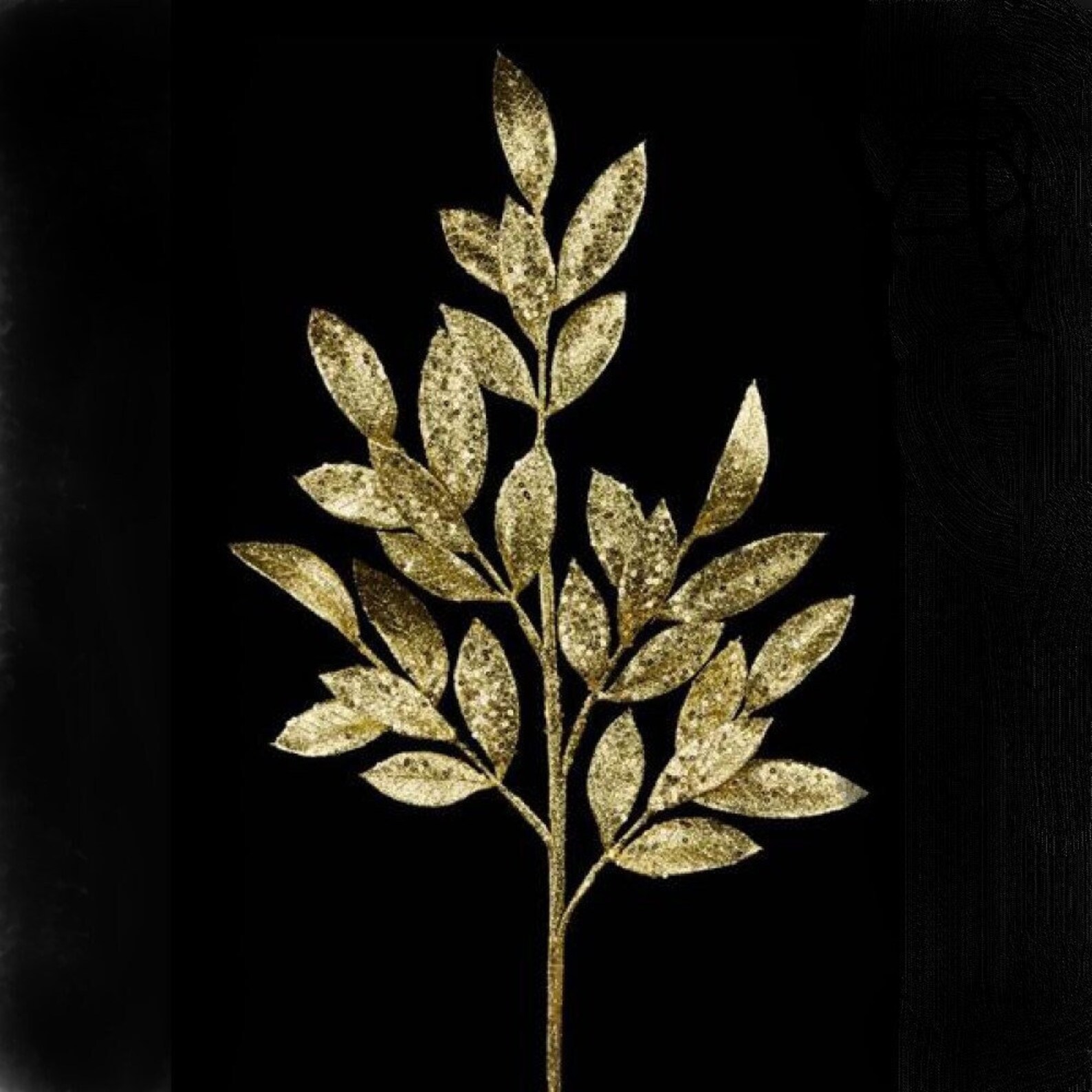 Glitter Bay Leaf Spray Gold 31 Gold Glitter Spray Etsy