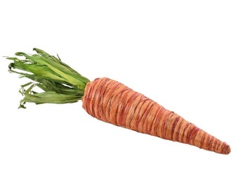 Basket Weave Easter Carrot: Orange or Cream, 19.25", Wicker Carrot Ornament, Cream or Orange Basket Weave Carrot , Easter Carrot, MT25659