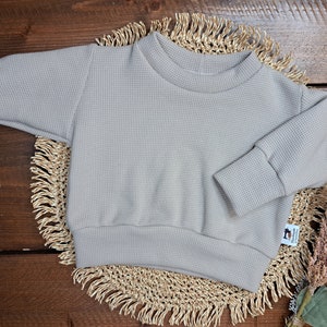 BabySet/genderneutral/verschiedene Größen/Sweater Waffeljersey crema/Pumphose Jersey Bauernhof/Geschenk zur Geburt/Babyparty nur Sweater