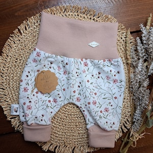 Baby Kinder Set/verschiedene Größen/Mädchen/Sweater Waffeljersey rose'/Pumphose Jersey Blümchen/Geschenk zur Geburt/Babyparty/Homecoming Bild 4