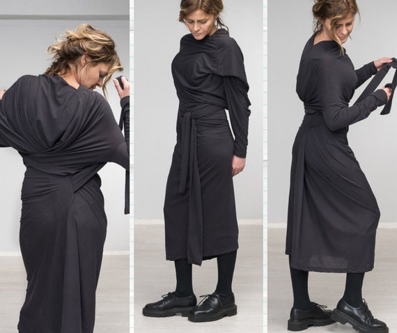 asymmetrical wrap maxi dress Floral Asymmetric Hem Chiffon Wrap Maxi Dress blue XL