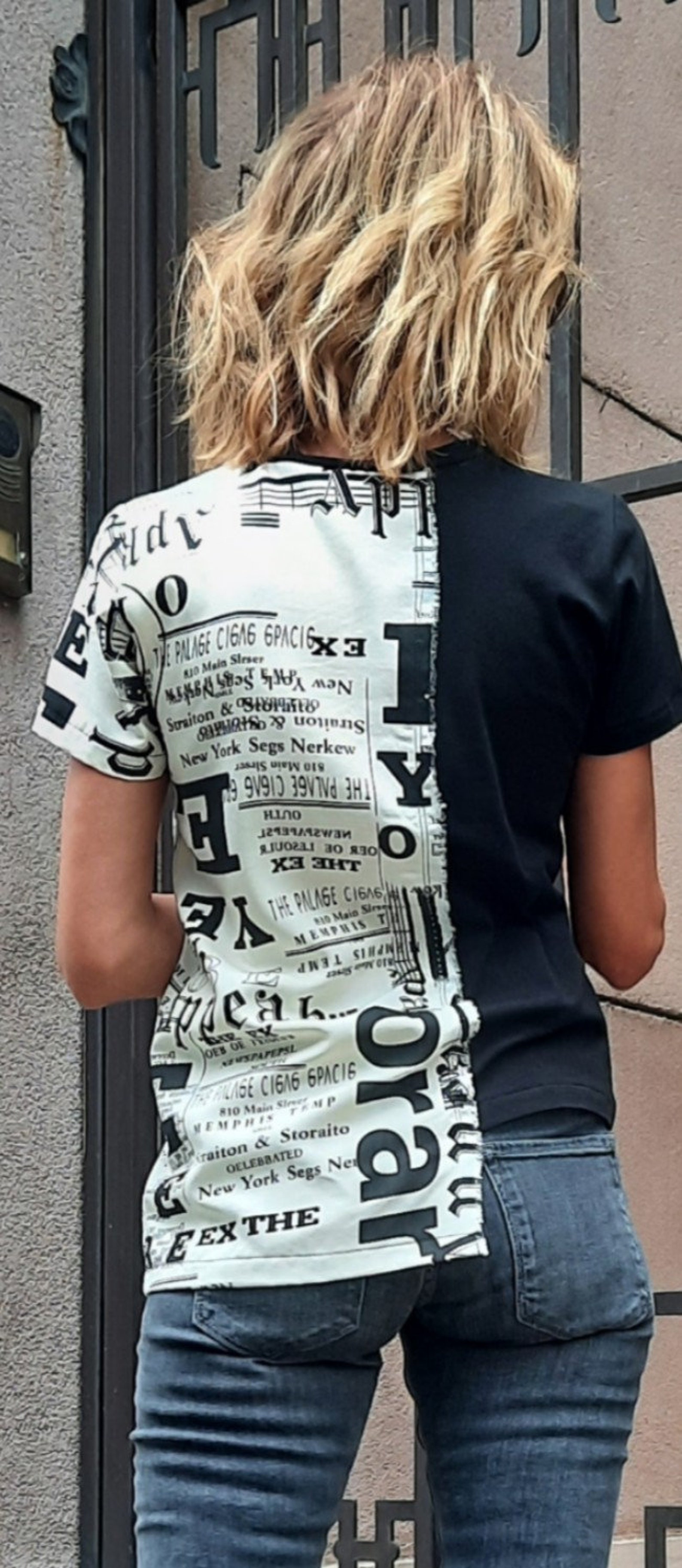 T-shirt, T-shirt With Letters, Unic Designed T-shirts, Handmade Style ...