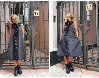 Black Dress, Taffeta dress, Black dress, Cold shoulders dress, sleeveless dress, Midi Taffeta Dress, Midi Dress,Maxi Dress