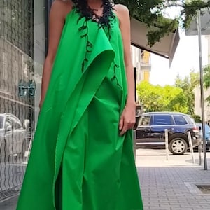 Green dress, Long dress, Open back dress, Party dress, Floor length Dress, Tight Dress, Sleeveless Dress