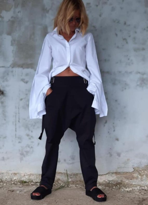 Oversized White Button Down Shirt | Long Sleeve Blouse for Women | Minimalist Cotton Shirt | Loose Fit Casual Top