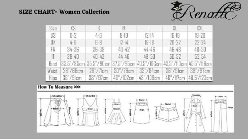 K&ouml;nnte beinhalten: Gr&ouml;&szlig;entabelle f&uuml;r Damenbekleidung mit Ma&szlig;en in Zoll und Zentimetern. Die Tabelle umfasst die Gr&ouml;&szlig;en XS bis XXL mit den entsprechenden US-, UK-, franz&ouml;sischen und italienischen Gr&ouml;&szlig;en. Es werden Ma&szlig;e f&uuml;r Brust, Taille und H&uuml;fte angegeben.