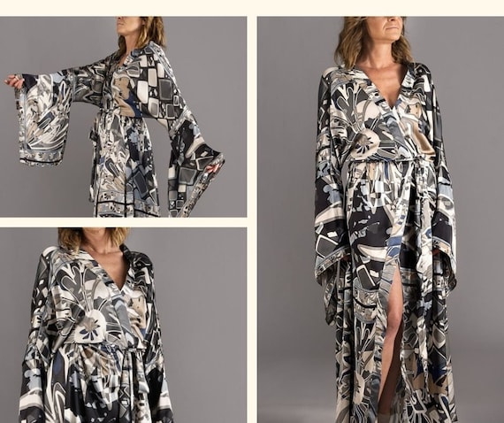 kimono pattern dress bohemian KIMONO DRESS IKAT