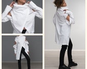 Cold Shoulders Step Hem Tunic,Asymmetrical blouse,Sparrow Shirt, Asymmetric Shirt, Extravagant Shirt, Women Blouse, Designer Party Shirt