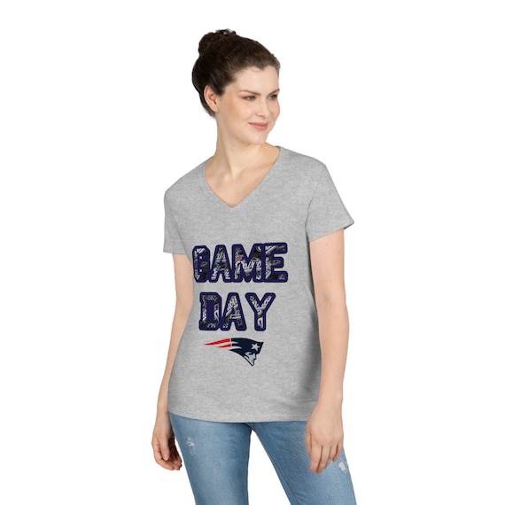 New England Football Ladies' V-neck T-shirt Sizing up to 2XL