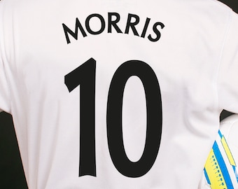 Football Shirts Iron On Transfers Custom, Vinyl Name Number Lettering for Sportswear