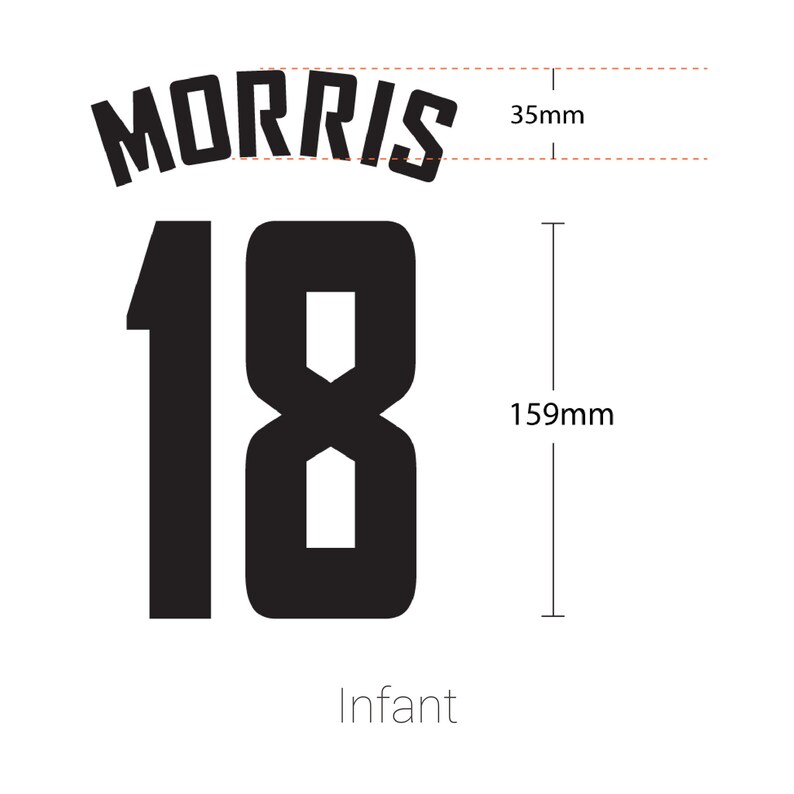 Cheap Kit Numbers Iron On Transfer Football Shirt Number EURO Football Kit Player Name and Number