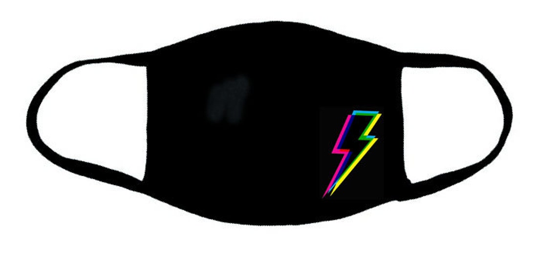 Lightning Bolt Mask Etsy