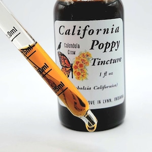 California Poppy Tincture | Eschscholzia Californica Herbal Extract | 1 oz