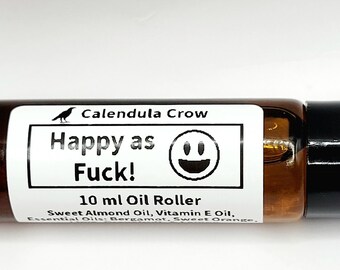 HAPPY AS FUCK! 10ml Essential Oil Roller
