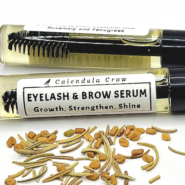 Eyelash Growth Serum | Eyebrow Oil | Castor Oil Eyelash & Brow | Rosemary - Fenugreek | Long Lashes | 10ml Tube