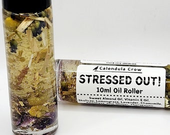STRESSED OUT! | Herbal Infused Oil | Essential Oil Blend | 10ml Oil Roller