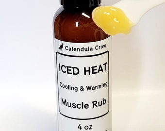 Iced Heat | MUSCLE GEL | Cooling / Warming Muscle Rub | 4 oz Bottle