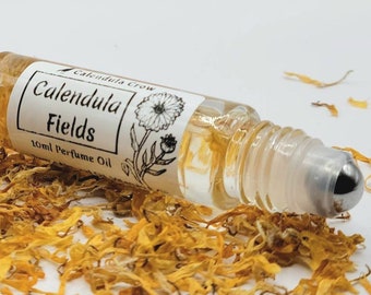 Calendula Fields Perfume Oil | 5ml or 10ml Roll on Floral - White Musk Fragrance