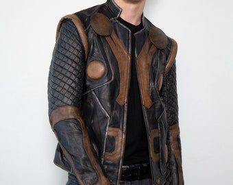 armored leather jacket